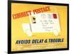 Correct Postage Avoids Delay and Trouble-Gerald Parkinson-Framed Art Print