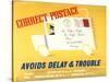 Correct Postage Avoids Delay and Trouble-Gerald Parkinson-Stretched Canvas