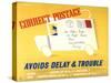 Correct Postage Avoids Delay and Trouble-Gerald Parkinson-Stretched Canvas