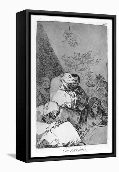 Correction, 1799-Francisco de Goya-Framed Stretched Canvas