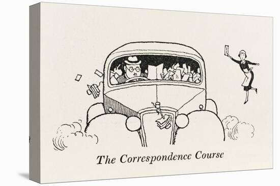 Correspondence Course-William Heath Robinson-Stretched Canvas