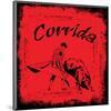 Corrida - Red Bullfight Sign-null-Mounted Art Print