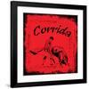 Corrida - Red Bullfight Sign-null-Framed Art Print