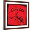 Corrida - Red Bullfight Sign-null-Framed Art Print