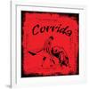 Corrida - Red Bullfight Sign-null-Framed Art Print