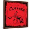 Corrida - Red Bullfight Sign-null-Framed Art Print