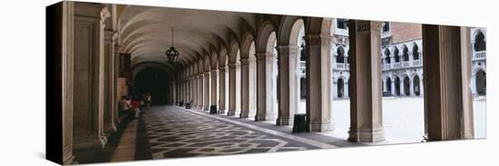 Corridor at a Palace, Doge's Palace, Venice, Veneto, Italy-null-Stretched Canvas