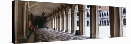 Corridor at a Palace, Doge's Palace, Venice, Veneto, Italy-null-Stretched Canvas