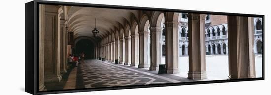 Corridor at a Palace, Doge's Palace, Venice, Veneto, Italy-null-Framed Stretched Canvas