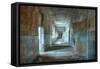 Corridor in an Abandoned Hospital in Beelitz-Stefan Schierle-Framed Stretched Canvas