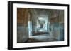 Corridor in an Abandoned Hospital in Beelitz-Stefan Schierle-Framed Photographic Print