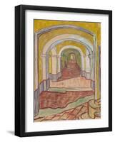 Corridor in Saint-Paul Hospital, 1889-Vincent Gogh-Framed Art Print