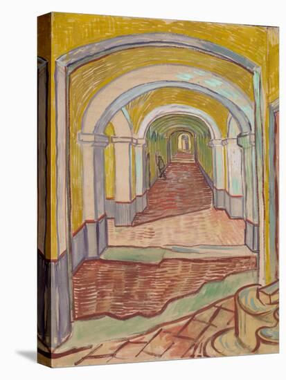 Corridor in the Asylum, 1889-Vincent van Gogh-Stretched Canvas