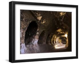 Corridor off Which Monks' Living Quarters were Carved in Cave 2-Jane Sweeney-Framed Photographic Print