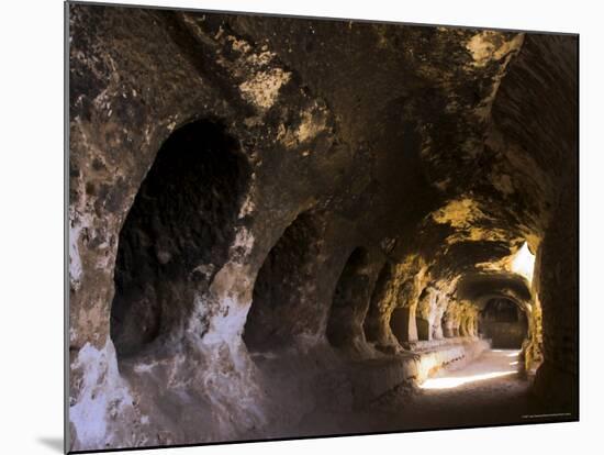 Corridor off Which Monks' Living Quarters were Carved in Cave 2-Jane Sweeney-Mounted Photographic Print