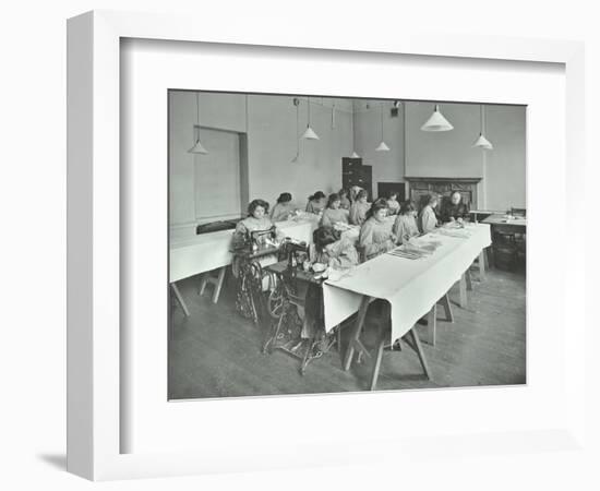 Corset Making Class, Bloomsbury Trade School for Girls, London, 1911-null-Framed Photographic Print