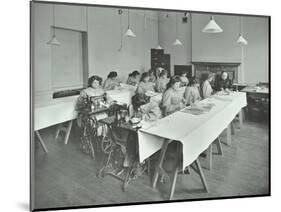 Corset Making Class, Bloomsbury Trade School for Girls, London, 1911-null-Mounted Photographic Print