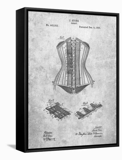 Corset Patent-Cole Borders-Framed Stretched Canvas