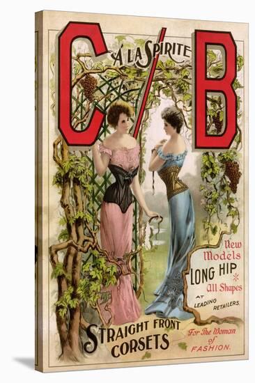 Corsets Advertised by CB a La Sprite, Late 1800s-null-Stretched Canvas