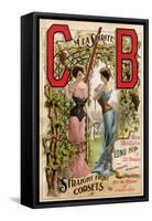 Corsets Advertised by CB a La Sprite, Late 1800s-null-Framed Stretched Canvas