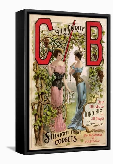 Corsets Advertised by CB a La Sprite, Late 1800s-null-Framed Stretched Canvas