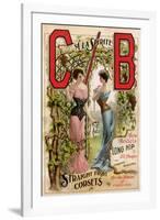 Corsets Advertised by CB a La Sprite, Late 1800s-null-Framed Giclee Print