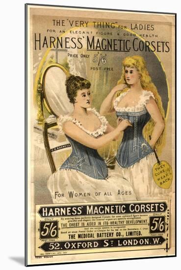 Corsets Girdles Magnetic Harness Underwear, UK, 1890-null-Mounted Giclee Print