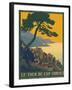 Corsica Island France - Le Tour Du Cap Corse - Vintage PLM Railway Travel Poster, 1923-Roger Broders-Framed Art Print