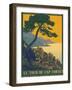 Corsica Island France - Le Tour Du Cap Corse - Vintage PLM Railway Travel Poster, 1923-Roger Broders-Framed Art Print