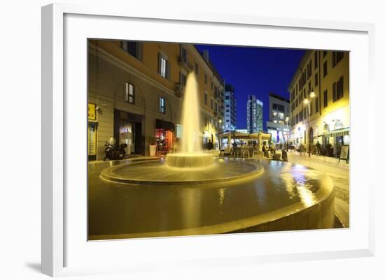 Corso Como at Dusk, Milan, Lombardy, Italy, Europe-Vincenzo Lombardo-Framed Photographic Print