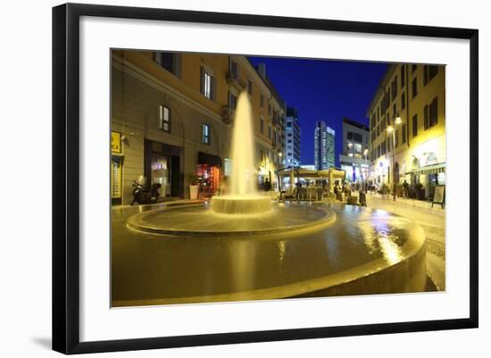 Corso Como at Dusk, Milan, Lombardy, Italy, Europe-Vincenzo Lombardo-Framed Photographic Print