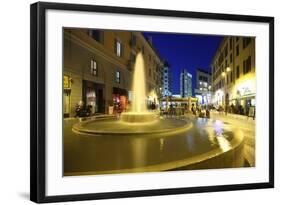 Corso Como at Dusk, Milan, Lombardy, Italy, Europe-Vincenzo Lombardo-Framed Photographic Print