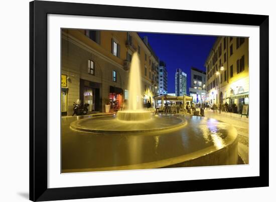 Corso Como at Dusk, Milan, Lombardy, Italy, Europe-Vincenzo Lombardo-Framed Photographic Print