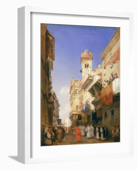 Corso Sant'Anastasia, Verona (Oil on Panel)-Richard Parkes Bonington-Framed Giclee Print