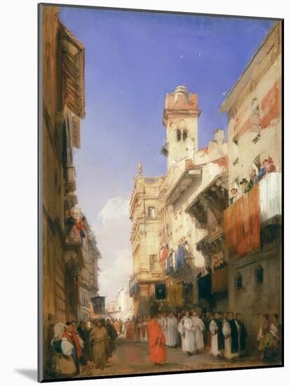 Corso Sant'Anastasia, Verona (Oil on Panel)-Richard Parkes Bonington-Mounted Giclee Print