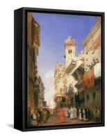 Corso Sant'Anastasia, Verona (Oil on Panel)-Richard Parkes Bonington-Framed Stretched Canvas