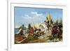 Cortes Scuttling His Ships after Landing in Mexico, c.1518-null-Framed Giclee Print