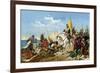 Cortes Scuttling His Ships after Landing in Mexico, c.1518-null-Framed Giclee Print