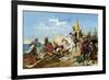 Cortes Scuttling His Ships after Landing in Mexico, c.1518-null-Framed Giclee Print