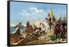 Cortes Scuttling His Ships after Landing in Mexico, c.1518-null-Framed Stretched Canvas