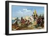 Cortes Scuttling His Ships after Landing in Mexico, c.1518-null-Framed Giclee Print