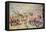 Cortes Sinking His Fleet Off the Coast of Mexico, 1518-Spanish School-Framed Stretched Canvas