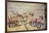 Cortes Sinking His Fleet Off the Coast of Mexico, 1518-Spanish School-Framed Giclee Print