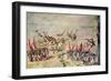 Cortes Sinking His Fleet Off the Coast of Mexico, 1518-Spanish School-Framed Giclee Print