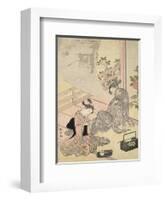 Cortesan Dreaming-Suzuki Harunobu-Framed Art Print