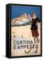 Cortina D'Ampezzo Poster, C.1920-null-Framed Stretched Canvas