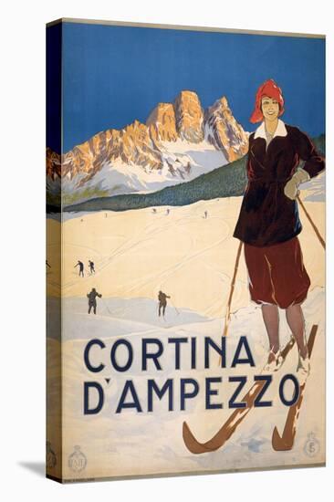 Cortina D'Ampezzo Poster, C.1920-null-Stretched Canvas