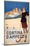 Cortina D'Ampezzo Poster, C.1920-null-Mounted Giclee Print