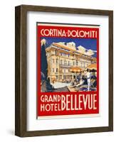 Cortina-Dolomiti, Grand Hotel Bellevue-null-Framed Giclee Print