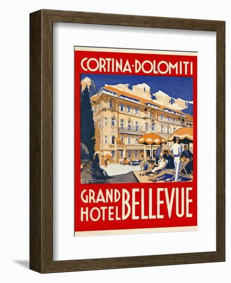 Cortina-Dolomiti, Grand Hotel Bellevue-null-Framed Giclee Print